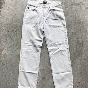 Men's Vintage 2000's INDIAN MOTORCYCLE Cotton Twill Khaki Chino Pants, 32 x 32